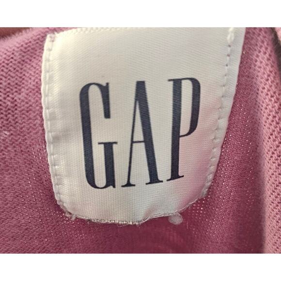 Pink Cropped GAP Tee Rhinestone “BAD BXTCH” & Heart Pocket Y2K Baddie Vibes M/L - Picture 7 of 9